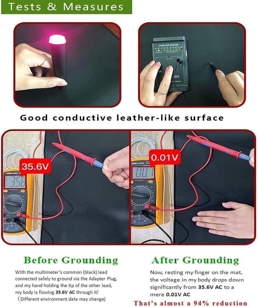 Grounding Mat, Universal Grounding Pad for Computer, Foot and Bed, Grounded Foot
