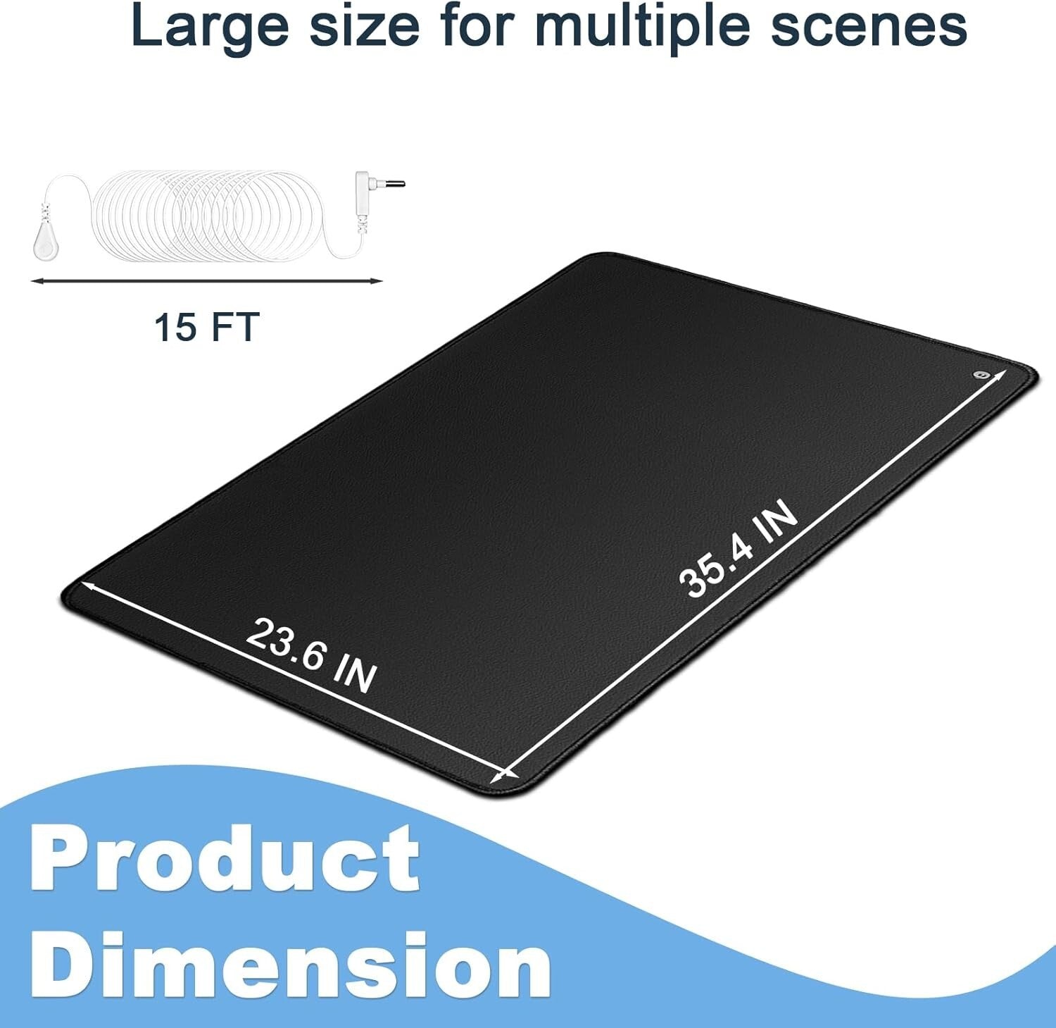 Grounding Mat, Universal Grounding Pad for Computer, Foot and Bed, Grounded Foot