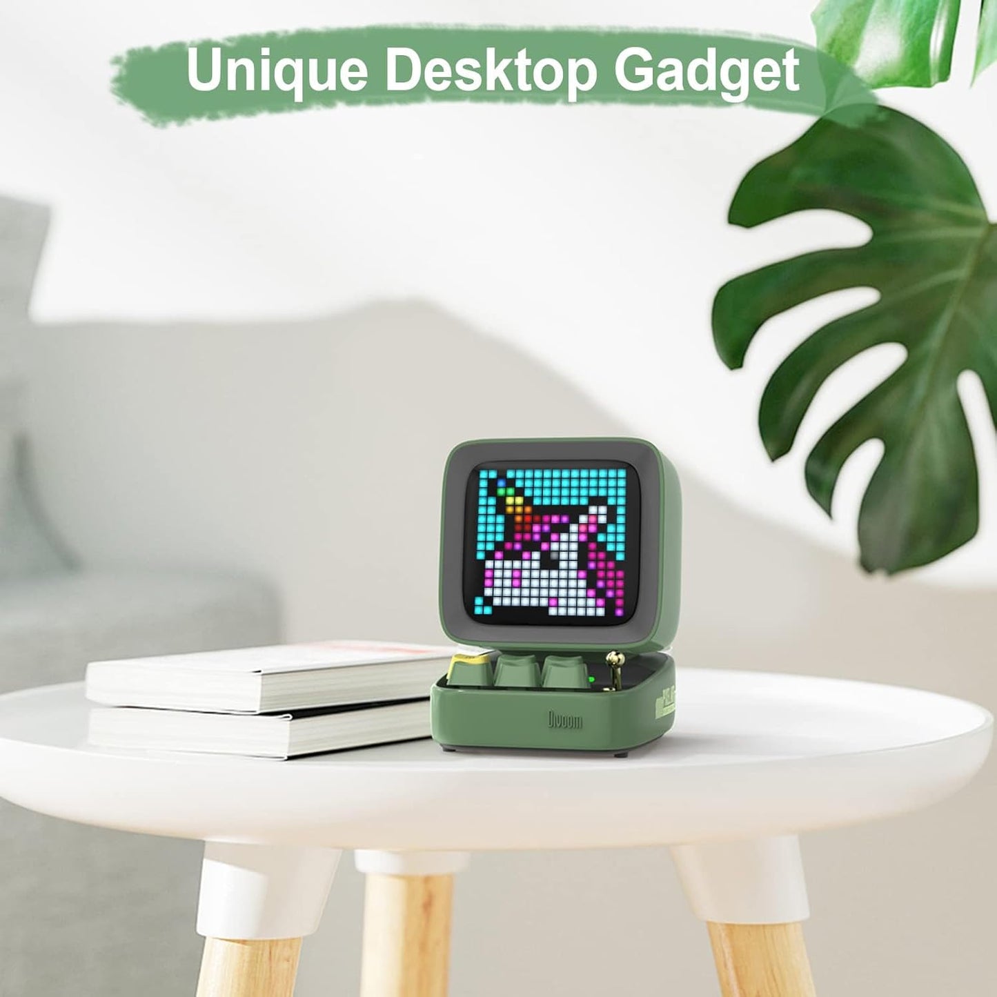 Ditoo Pro Programmable Pixel Art Led-Bluetooth-Speaker Showing-Clock Emoji DIY Design for Home Wedding Party Decoration with Wireless App Control (Green)