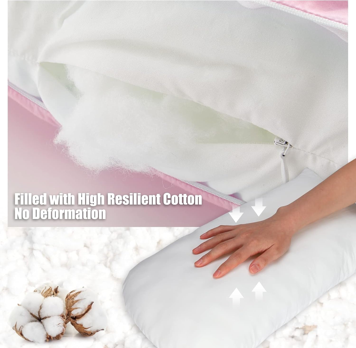 Sleep Better during Pregnancy Maternity Pillow - G-Shaped Support for Neck, Back, Belly, HIPS, and Legs - Removable Washable Cover - 5 Colors Available
