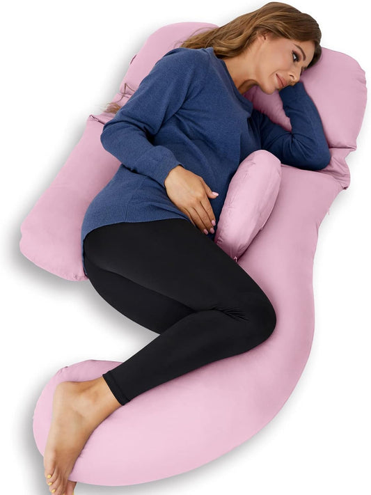 Sleep Better during Pregnancy Maternity Pillow - G-Shaped Support for Neck, Back, Belly, HIPS, and Legs - Removable Washable Cover - 5 Colors Available