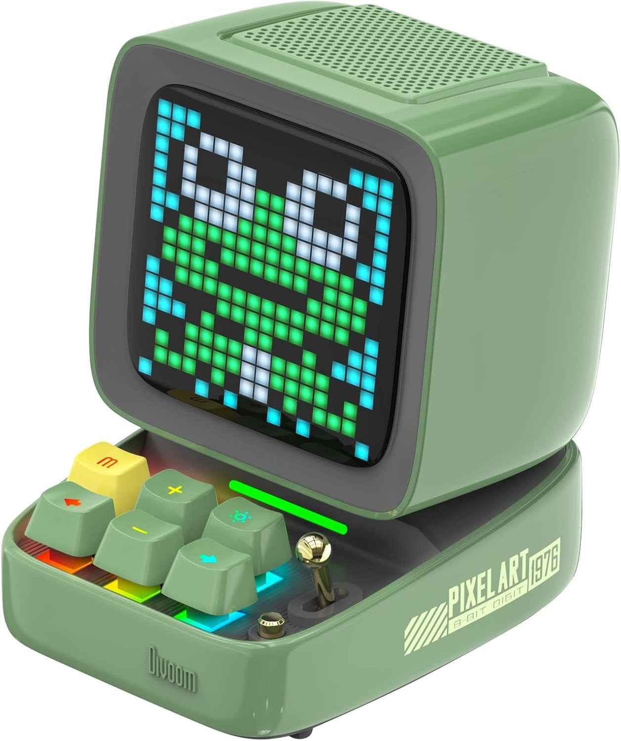 Ditoo Pro Programmable Pixel Art Led-Bluetooth-Speaker Showing-Clock Emoji DIY Design for Home Wedding Party Decoration with Wireless App Control (Green)