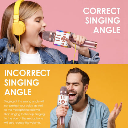 M90 - Bluetooth Karaoke Microphone - Bluetooth Microphone Wireless - Wireless Microphone Karaoke - Microphone for Kids and Adults - Carpool Car Karaoke Microphone with Speaker - Karaoke Mic