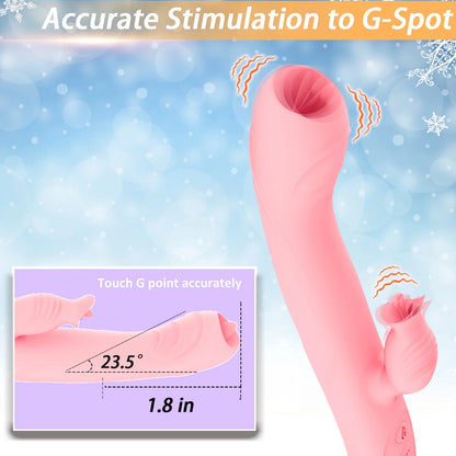 Thrusting Rabbit Vibrator for Women Pleasure Female Sex Toys with 7 Vibration & Telescopic & Rotating & Heating Mode, 5 in 1 Waterproof Adult Toy Silicone Stimulator for Couples